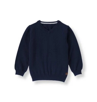 NWT Janie and Jack navy V-Neck Sweater Pullover Size 12  $49  2019 - Image 1 of 4