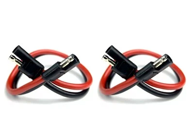 2 Pieces 8 Gauge 12" Quick Disconnect Polarized Inline Power Cable Wire Harness - Image 1 of 4