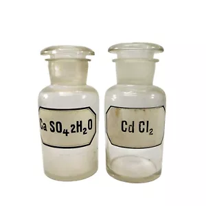 Antique Chemist Apothecary Glass Jars Bottles Germany 6.5" - Picture 1 of 8