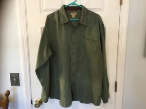 Rugged Earth Outfitters Long Sleeve Green Suede-Like Shirt/Jacket - XL - Picture 1 of 3