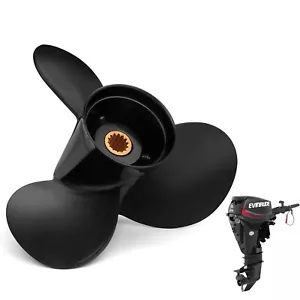NO.763486 Boat Propeller10 1/4x15 fit Evinrude Engines 14 Spline Tooth 15-35HP - Bild 1 von 8