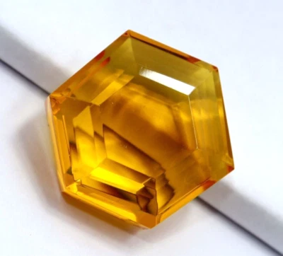 Natural Yellow Citrine 800 Ct Hexagon Cut Brazilian Certified Loose Gemstone - Image 1 of 4