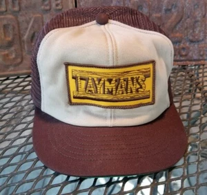 LAYMANS Vintage TRUCKER HUT - Padded with Patch ARKANSAS Brown - MADE in USA - Bild 1 von 6