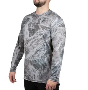 NWT Mens Realtree Aspect Fishing Long Sleeve Multi Gray Print Shirt Size 2XL - Picture 1 of 10