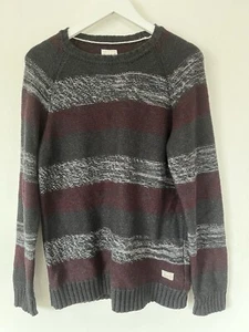 Jack & Jones Men's Cotton Blend Crew Neck Chunky Knit Jumper Sweater Size M - Picture 1 of 18