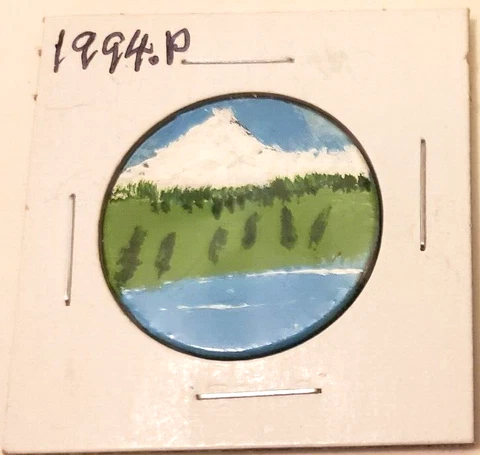 1994-P Philadelphia Kennedy Half Dollar Hand Painted Coin Art - Colorized Cover