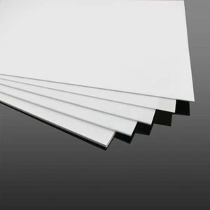 1pcs White ABS Plastic Flat Sheet Plate DIY Building Model Material Multi Sizes - Picture 1 of 5