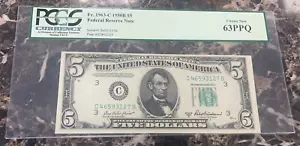 1950B $5 Federal Reserve Note ~ PCGS 63 PPQ ~ PHILADELPHIA ~ Fr 1963-C - Picture 1 of 6