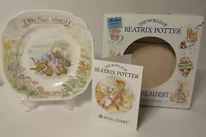Beatrix potter Royal Albert Decorative Wall Plate Mrs Tiggy-Winkle. 1986 6 1/2", - Picture 1 of 9