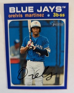 2020 Topps Heritage Minors ORELVIS MARTINEZ Blue Border 68/99  Blue Jays 