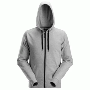 Sudadera de trabajo con capucha con cremallera completa Snickers 2801, revestimiento suave, gris - Imagen 1 de 1