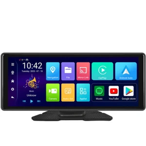 10.26in Car Radio Stereo GPS Touch Screen For Carplay Android Auto Bluetooth FM - Picture 1 of 16