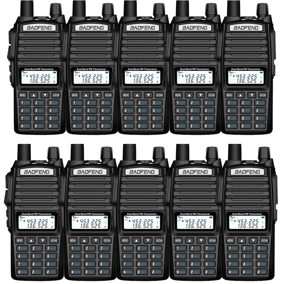 10PCS UV-82 5W Walkie Talkie Dual Band VHF/UHF Two-way Radios Transceiver - Image 1 of 4