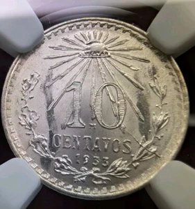 1933 Mexico Silver 10 Centavos NGC MS 66 - Picture 1 of 4
