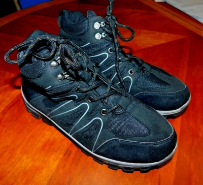 Unbranded black hiking shoes adult sz 41 women's 8.5 leather/mesh - Image 1 of 4