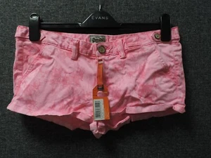 Superdry Tie Dye Shorts Pink UK S LN043 QQ 06 - Picture 1 of 5
