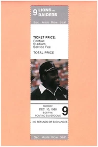 Barry Sanders Rushing TD #23 & #24 1990 ticket Detroit Lions Los Angeles Raiders - Picture 1 of 2