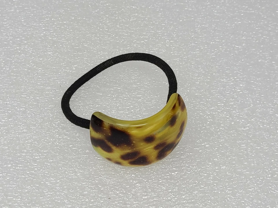Vintage Tortoise Leopard Print Ponytail Holder Hair Elastic Tie - Image 1 of 1