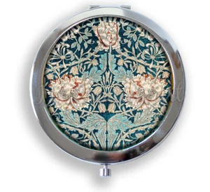 Vintage Style Image only Morris Honeysuckle Compact Makeup Mirror Bridal Favors - Picture 1 of 4
