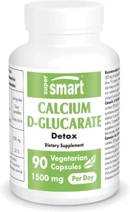 Supersmart Calcium D-Glucarate 1500Mg per Day (High Strength) - Calcium Suppleme - Picture 1 of 7