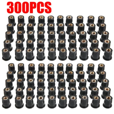 300 Piezas Pernos M5 Motocicleta Goma Métrica Parabrisas Parabrisas Carenado Tuercas de Pozo Foto 1 de 4