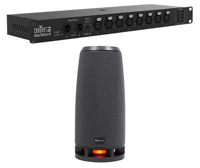 Chauvet Data Stream 8 DMX Splitter To Distribute+Boost Signals+RockShip Speaker - Image 1 of 4