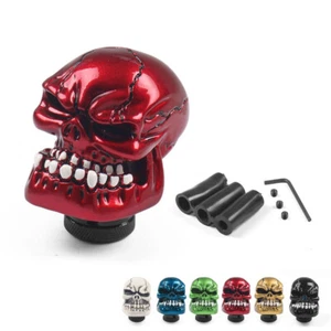 Skull Manual Car Gear Stick Shifter Knob Shift Lever Handle Universal Multicolor - Picture 1 of 16