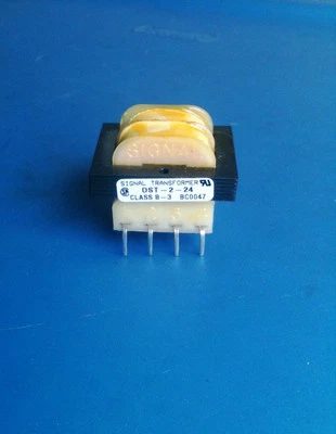 DST-2-24 SIGNAL TRANSFORMER XFRMR LAMINATED 1.1VA THRU HOLE 2500Vrms  - Image 1 of 4