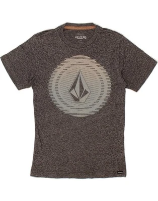 VOLCOM Womens Modern Fit Graphic T-Shirt Top UK 4 XS Grey Flecked AV08 - Image 1 of 3