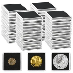 50 PCS Coin Capsules, Coin Snap Holders with 5 Sizes Black Gaskets 20/25/30/3... - Bild 1 von 7