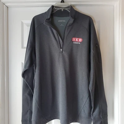 Pullover con cremallera gris/gris para hombre HEB H-E-B Grocery Company SADCS talla XL Foto 1 de 4