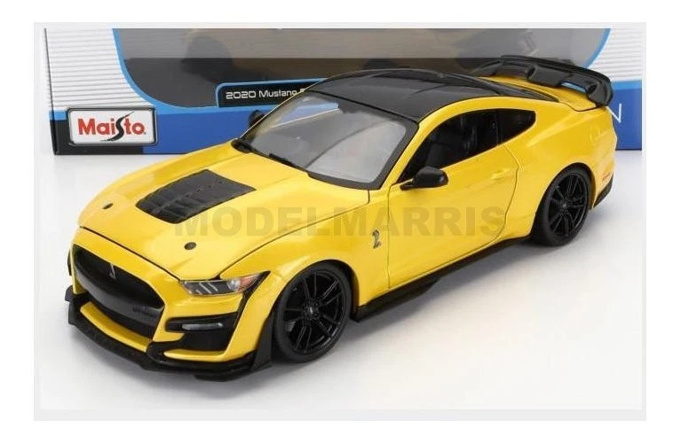 MAISTO 31452Y FORD USA - MUSTANG SHELBY GT500 COUPE 2020 - JAUNE NOIR - 1/18 - Photo 1/2
