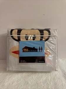 New Paul Frank Blue Bedskirt Twin 100% Cotton 200 Thread Count - Picture 1 of 3