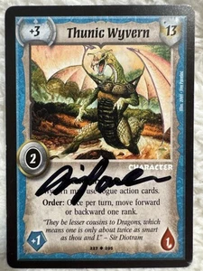 🐲 Warlord: Saga of the Storm CCG - Artist Signed - Jim Pavelec - Thunic Wyvern - Picture 1 of 5