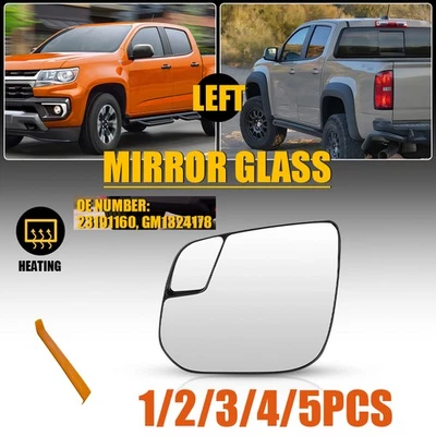 Espejo de vidrio térmico lado del conductor para Chevrolet Colorado GMC Canyon 2015-2022 1-5x Foto 1 de 4