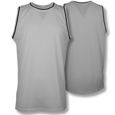 Camiseta deportiva de baloncesto lisa de malla súper pesada de la NBA de los 90 hecha en EE. UU. Foto 1 de 2