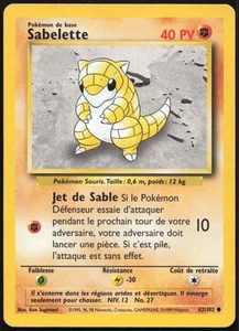 Carte Pokémon Sabelette 62/102 Set de base Français - Picture 1 of 2