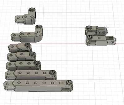 9x different gopro compatible extension and 90 angle mounting arms - 3d printed - Image 1 of 2