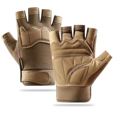 Guantes tácticos antideslizantes de medio dedo para moto moto ciclismo escalada  Foto 1 de 4