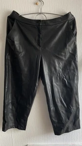 esprit gr. 42 Hose weit Lederoptik schwarz - Bild 1 von 4