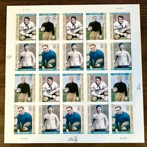 US 3808-3811 Early Football Heroes, Complete Sheet/20, Mint XF NH - Picture 1 of 2