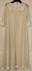 Vtg Gossard Artemis Satin Gown Robe Chiffon Layer~Miss Elaine/Vanity Fair Esque - Picture 1 of 19