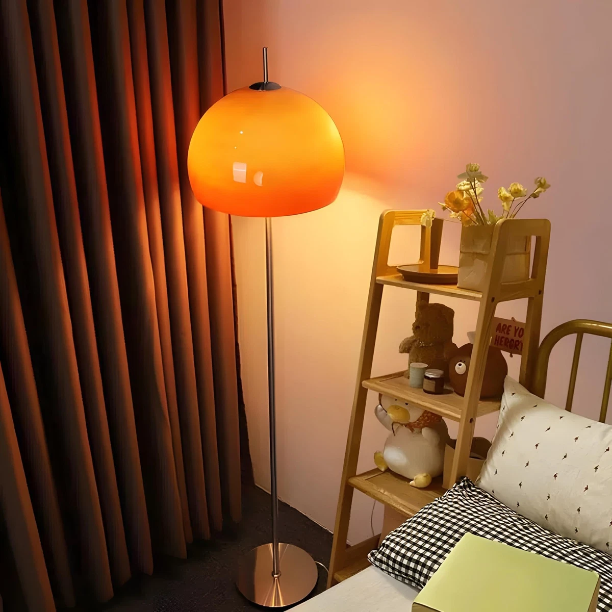 Lámpara De Pie De Cristal De Mármol Blanco - 2 Luces Estilo Madre E Hija | Para Dormitorio, Sala O Vestíbulo