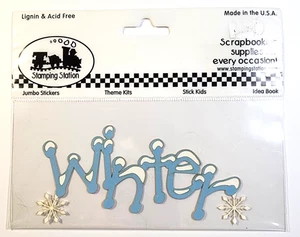 Winter Title Header Snowflakes Christmas 3D Laser Cut Approximately 4-5/8" x 2" - Picture 1 of 3