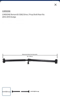 Dodge Challenger 2012-2013 eje de transmisión eje de transmisión trasero. V8 5,7 Foto 1 de 2