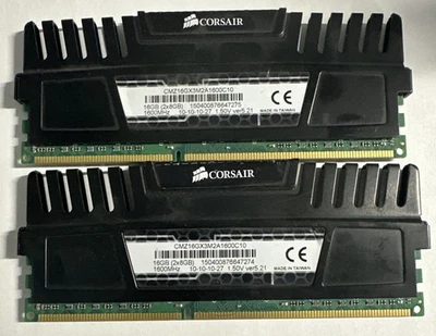 16GB Corsair Vengeance 2 x 8GB DDR3 PC3-12800 Desktop Ram CMZ16GX3M2A1600C10 - Image 1 of 2