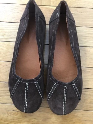 SUNDANCE BROWN SUEDE BALLET FLATS SIZE 39 US 8.5 - Image 1 of 4