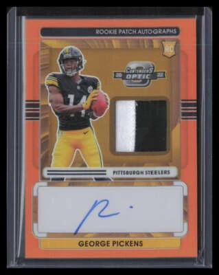 2022 Panini Contenders Optic Autographs George Pickens Rookie Patch Auto 19/25 - Image 1 of 2