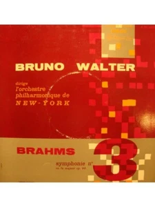 BRUNO WALTER/NEW-YORK symphonie 3 BRAHMS LP25cm PHILIPS VG+ - Imagen 1 de 3