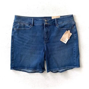 NYDJ Not Your Daughters Jeans Frankie Relax Awakening Blue Denim Shorts Nwt 16 - Picture 1 of 3
